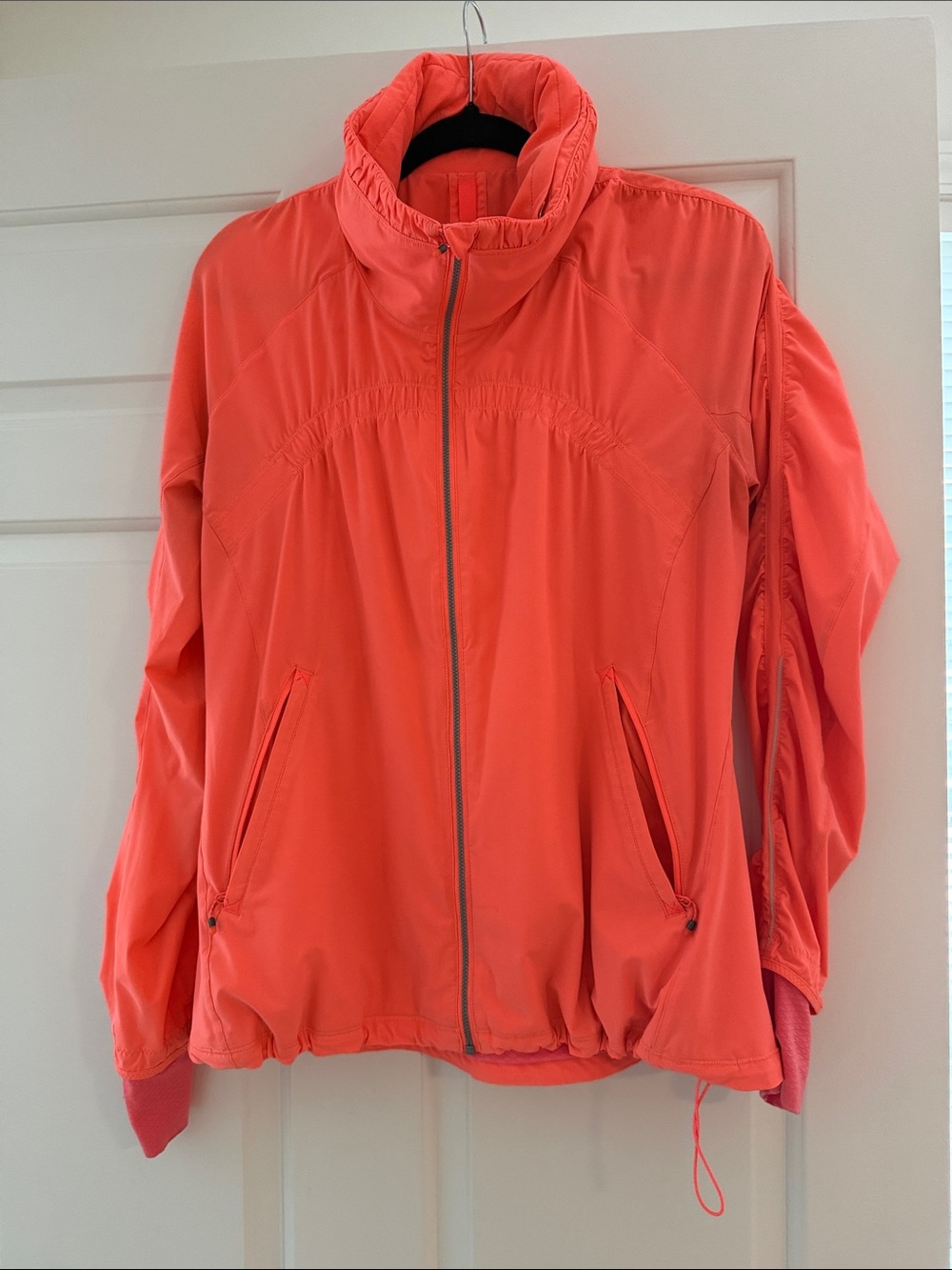 Ruched running jacket